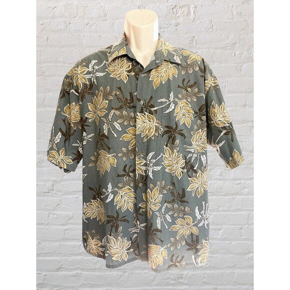 Pierre Cardin Tropical Print Short Sleeve Button Up XL, Beach, Vacation, Cruise - Picture 1 of 4